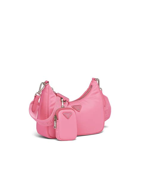 prada re edition nylon bag pink|prada tessuto nylon shoulder bag.